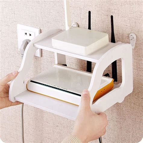 CraftOnline Router Tv Setup Box Wall Shelf WiFi Stand Mounted Rack Car ...