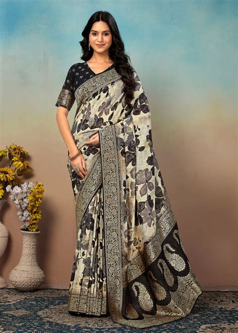 Floral Print Saree – Nupur Collection