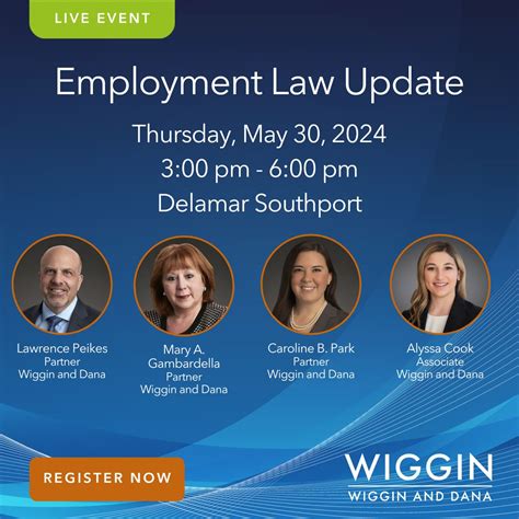 Join Wiggin and Dana's live program on employment law | Wiggin and Dana ...