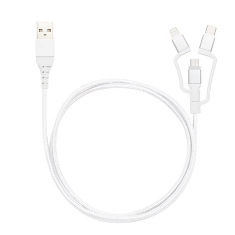 Linocell Premium Micro-USB-kabel med Lightning- och USB-C-adapter - USB ...