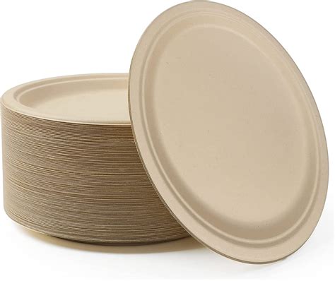 Paper Plates 10 Inch Heavy Duty - Disposable Paper Plates -Composable ...