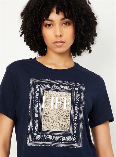 Buy Women Graphic Print T-shirt Online at just Rs. 299.0 ...