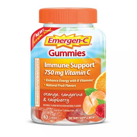 Emergen-C Vitamin C 750Mg Immune Support Orange, Tangerine and ...