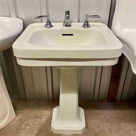 Antique Porcelain Pedestal Sink - Historic House Salvage