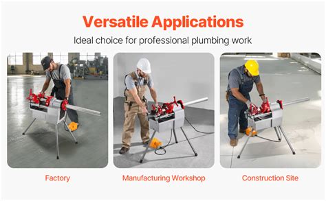 Image result for Using 2 Electric Pipe Thread Cutter