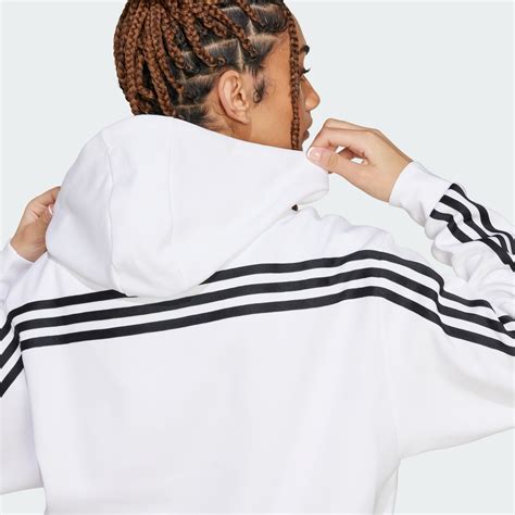 adidas Future Icons 3-Stripes Full Zip Hoodie - White | adidas India