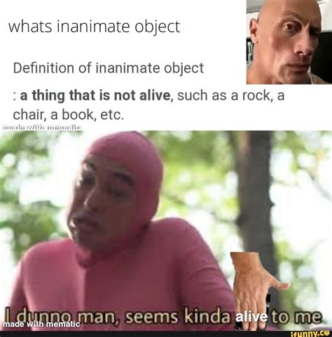 Whats inanimate object Definition of inanimate object thing that is not ...