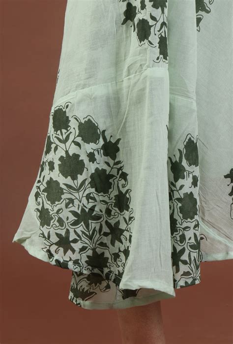 Sage Green Floral Printed Flared Maxi Dress – TJORI