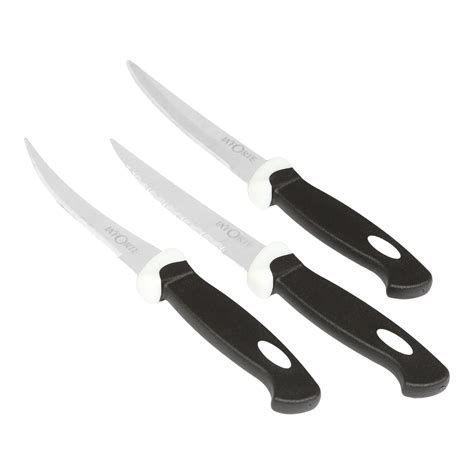 La Forte Stainless Steel Kitchen Knife Set with Soft Grip, 3-Pieces (B ...