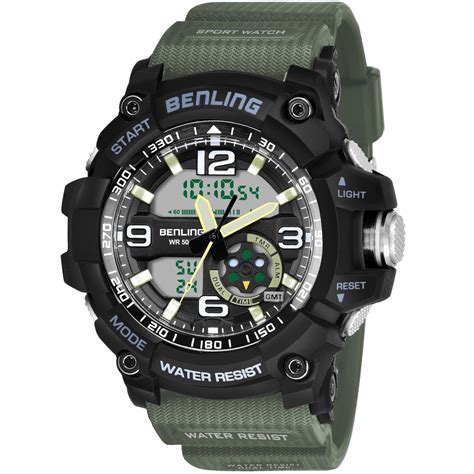 Benling Analog Digital Watch with EL Backlight – SKBLANDG-6006