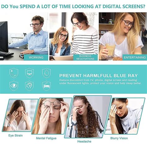Dervin Blue Light Blocking Blue Cut Zero Power anti-glare Square Eyegl