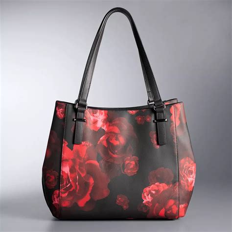 Simply Vera Vera Wang Elizabeth Faux Leather Four Poster Tote Bag
