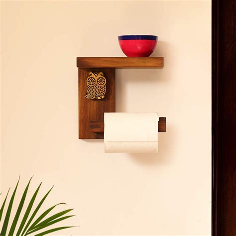 ExclusiveLane 'Owl Block' Hand Carved Decorative Tissue Roll Dispenser ...
