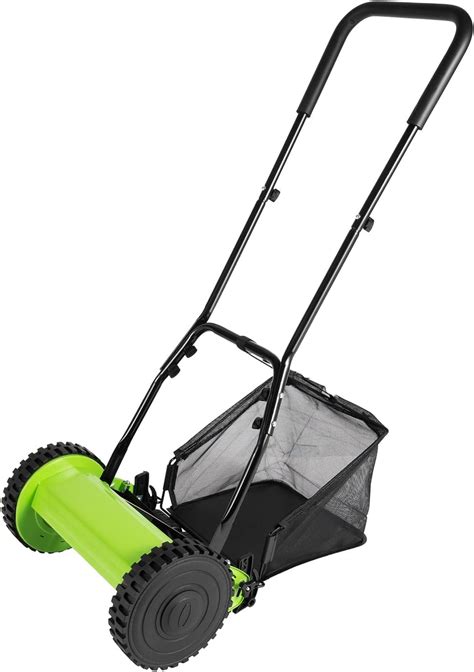 Amazon.com : 12 Inch Manual Push Reel Lawn Mower with Adjustable Mowing ...