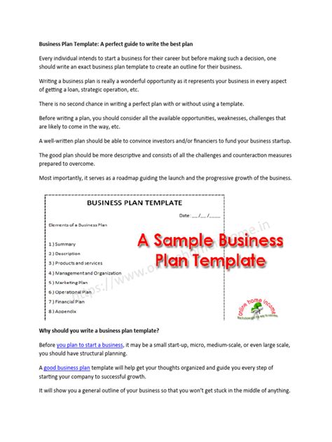 Business Plan Template 的图像结果