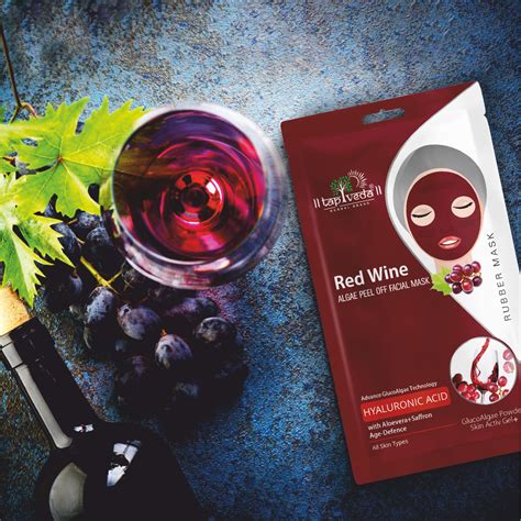 Buy Red Wine Algae Peel Off face Mask with Hyaluronic Acid