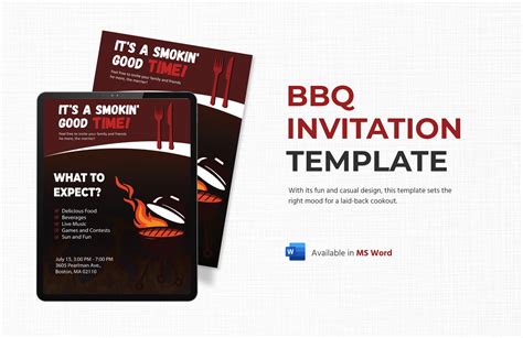 Free Printable Bbq Invitation to Customize Online