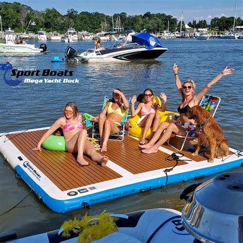 Inflatable Sport Boat Inflatable Yacht Dock Floating Platform