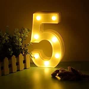 BookMyBalloons™ Battery Operated Plastic LED 0-9 Numbers Sign Marquee ...