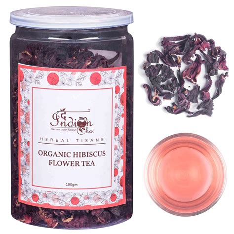 The Indian Chai - Organic Hibiscus Flower Tea| Herbal Tisane | Reduces ...