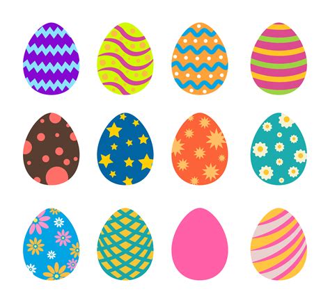 Free Printable Colored Easter Eggs