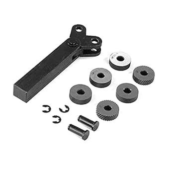 Ketsicart 7pcs Steel Dual Wheel Knurling Tool Set with 0.5mm 1mm 2mm ...