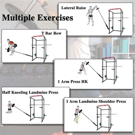 Buy SYL Fitness Rack Mounted Landmine Attachment, T-Bar Row Landmine ...