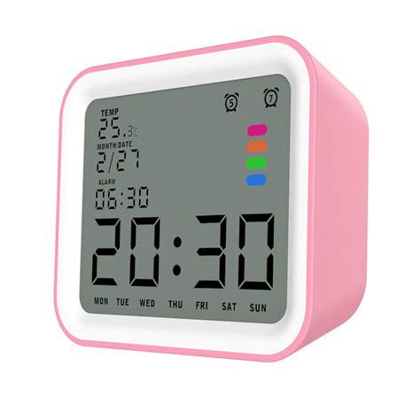 Buy MoKo Alarm Clock with 3.5" LCD Display, Square Design ...
