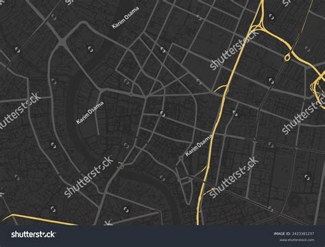 Vector City Map Bangkok Old Town Stock Vector (Royalty Free) 2423381237 | Shutterstock