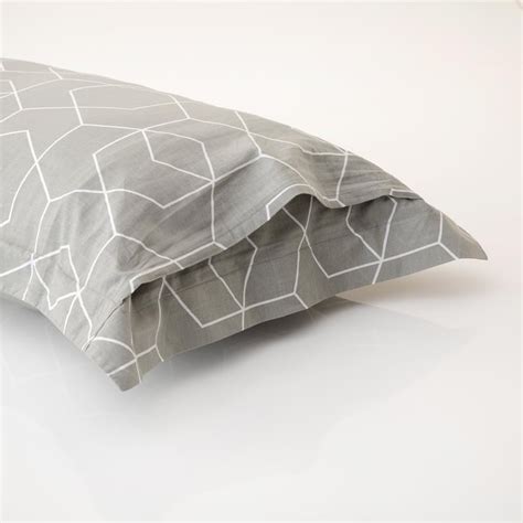 Buy Marshmallow Geometric Print Pillow Covers - Set of 2 Pcs. - 82 x 53 ...