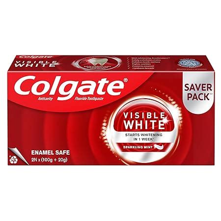 Buy Colgate Visible White Toothpaste, Teeth Whitening Starts in 1 week ...
