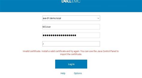 Avamar Error: Invalid Certificate, Install a valid certificate and try ...