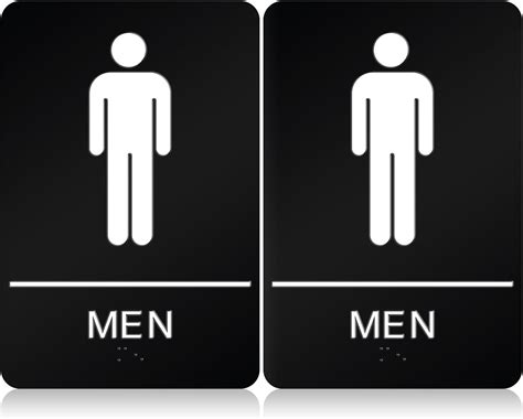 Amazon.com : DALLAHASEE ADA Braille Mens Restroom Sign for Business 9 ...