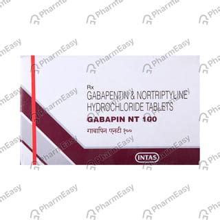 Gabapin Nt 100mg Strip Of 10 Tablets: Uses, Side Effects, Price ...