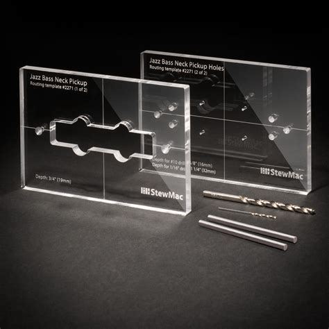 Buy StewMac Pickup Routing Templates for Jazz Bass, Set of 2 Templates ...