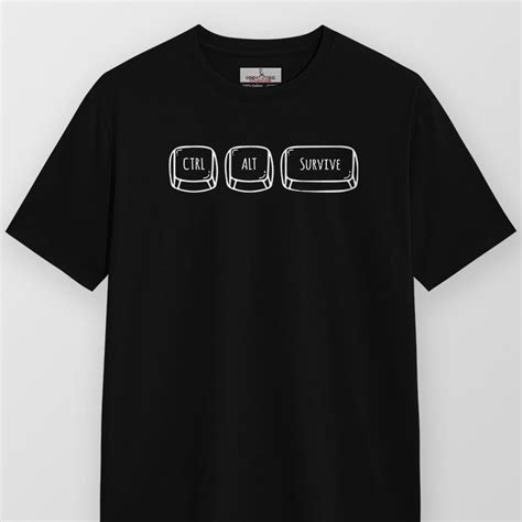 CTRL ALT DELETE- Black Round Neck Corporate T-shirt – GeekOTee