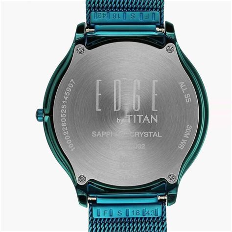 Buy Online Titan Edge Murals Quartz Analog White Dial Blue Stainless ...