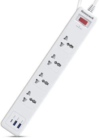 Honeywell 4 Out Surge Protector with Master Switch, Spike Guard ...