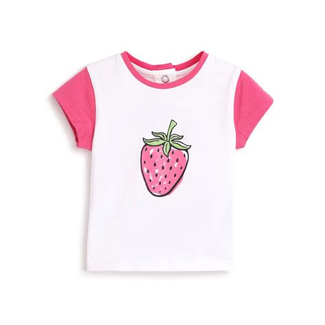 Chicco Girls Graphic Printed Cotton T-shirt Pink - Top – Chicco India