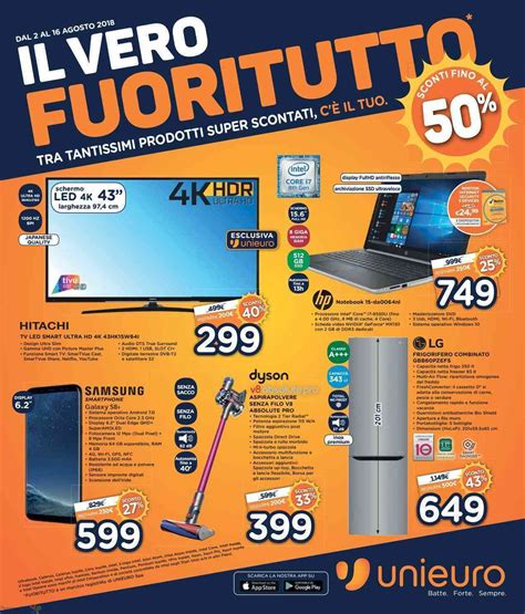 Da Unieuro arriva "Il vero fuoritutto": ecco il volantino valido fino ...
