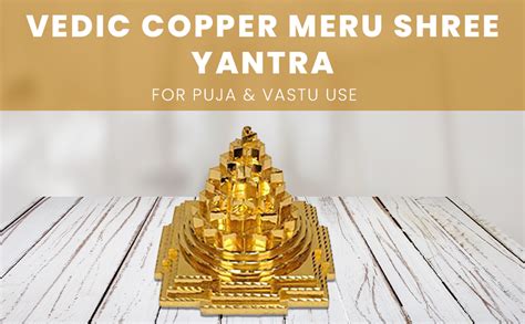 Buy COPURE® Vedic Copper Meru Shree Yantra for Puja, Vastu Use ...