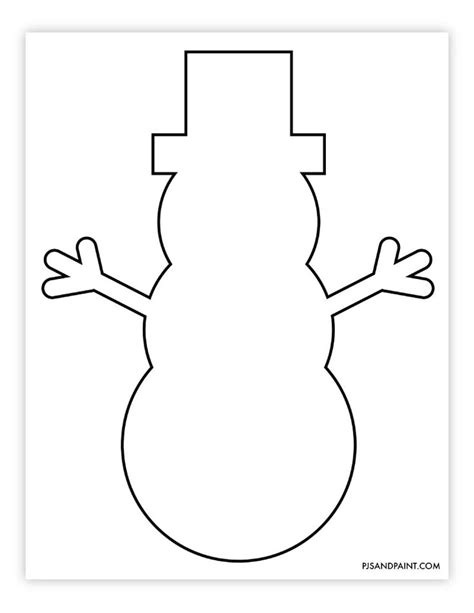 snowman template | Templates printable free, Snowman coloring pages ...