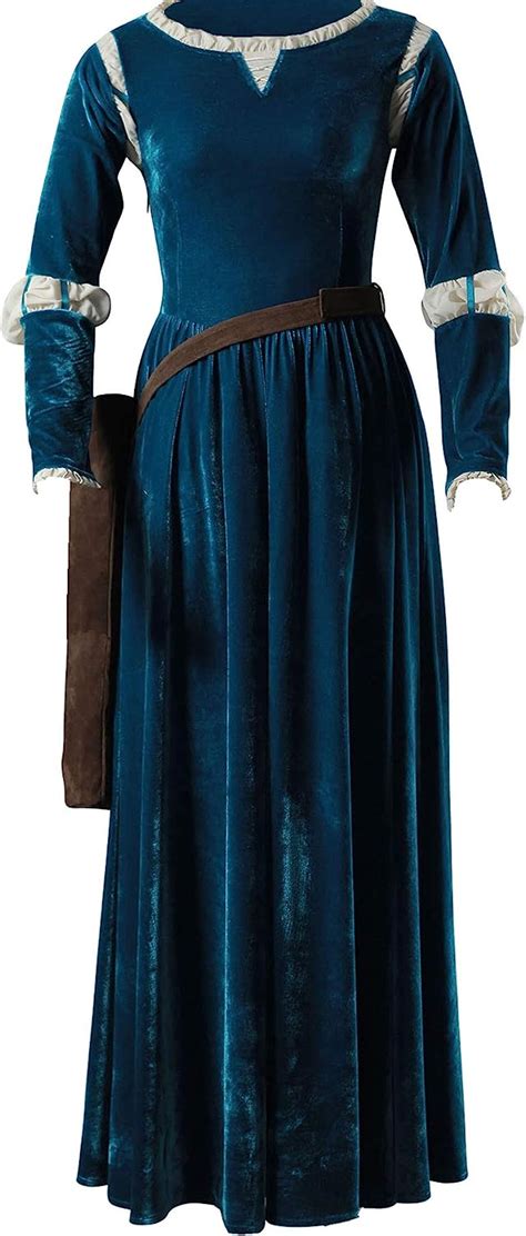 Buy OURCOSPLAY US Size for Floor-Length Brave Princess Gown Merida ...