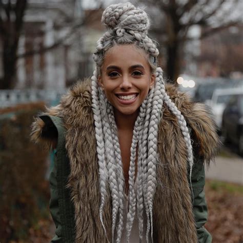 Новости | Grey box braids, Curly hair styles, Scene hair