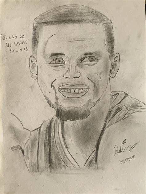 First drawing of Steph Curry! : r/warriors