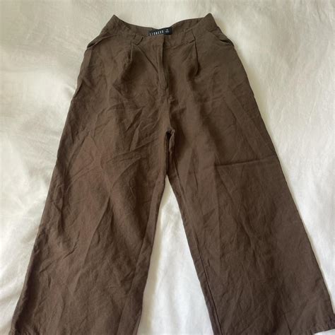 Lioness XS linen brown pants in short Has been... | Depop