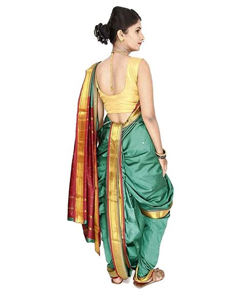 Buy Women's Cotton Silk Ready to Wear Navari Saree Without Blouse Piece ...