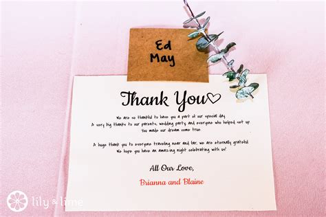 DIY Thank You Notes To Give Thanks To Your Guests! | Lily & Lime
