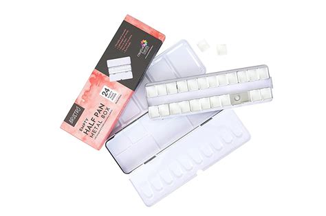 Brustro Empty Watercolour 24 Half Pan Metal Box (Pans Included)/Buy now ...