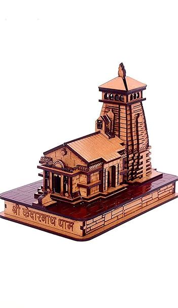 Buy RIBBONTALES Shree Kedarnath Dhaam 3D Temple Model Made with Pine ...